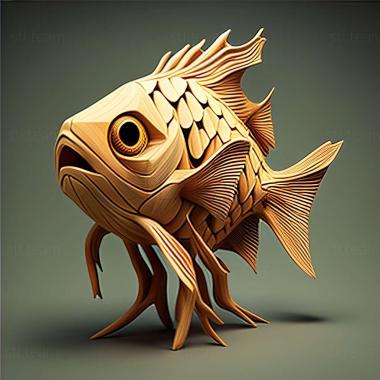 3D модель Тетры рыбы (STL)